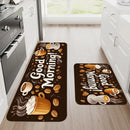 Modern Coffee Pattern Kitchen Rug - Soft Comfort Area Mat - Home Decor Runner for Bedroom Living Room Laundry Bathroom Door Mat