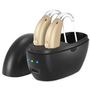 Digital Rechargeable Hearing Aids for Seniors - Noise Cancelling 5-Level Volume Clear Sound with Charging Case