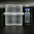 3/5/7/10mL 2/10/24-Slot Vial Storage Case Plastic Stackable Microtube Storage Box Clear Freezer Tube Box Refrigerator Organizer