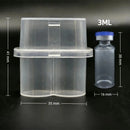 3/5/7/10mL 2/10/24-Slot Vial Storage Case Plastic Stackable Microtube Storage Box Clear Freezer Tube Box Refrigerator Organizer
