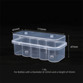 3/5/7/10mL 2/10/24-Slot Vial Storage Case Plastic Stackable Microtube Storage Box Clear Freezer Tube Box Refrigerator Organizer