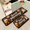 Modern Coffee Pattern Kitchen Rug - Soft Comfort Area Mat - Home Decor Runner for Bedroom Living Room Laundry Bathroom Door Mat