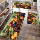 Modern Fruit Pattern Kitchen Rug - Soft Comfort Area Mat - Home Decor Runner for Bedroom Living Room Laundry Bathroom Door Mat
