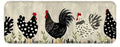 Cartoon Chicken Kitchen Runner Rug - Creative Farm Animal Art Design - Indoor Home Laundry Office Decor Carpet Floor Mat Set