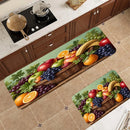 Modern Fruit Pattern Kitchen Rug - Soft Comfort Area Mat - Home Decor Runner for Bedroom Living Room Laundry Bathroom Door Mat