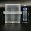 3/5/7/10mL 2/10/24-Slot Vial Storage Case Plastic Stackable Microtube Storage Box Clear Freezer Tube Box Refrigerator Organizer