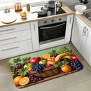 Modern Fruit Pattern Kitchen Rug - Soft Comfort Area Mat - Home Decor Runner for Bedroom Living Room Laundry Bathroom Door Mat
